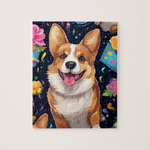 Puzzle Corgi Chien d'Anniversaire
