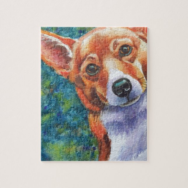 Puzzle Corgi Curious Chien (Vertical)