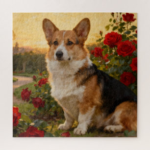 Puzzle Corgi dans les Roses II