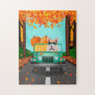 Puzzle Corgi Dog Citrouille Automne