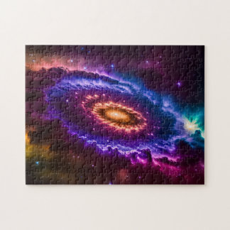 Puzzle Cosmic Pink & Purple Fun Galaxy inside Universe