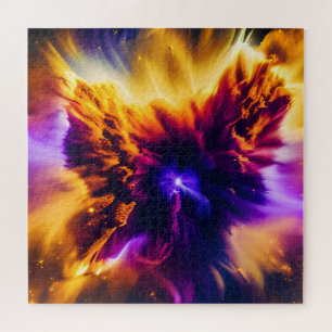 Puzzle Cosmic Purple Bleu Rouge Nebulae décor d'explosion