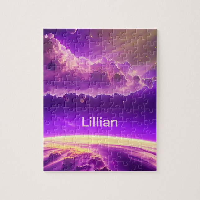 Puzzle Cosmic rose violet magique Amusant Extraordinaire  (Vertical)