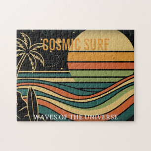 Puzzle Cosmic Surf Rétro Vague • Surf Vintage Coucher de 