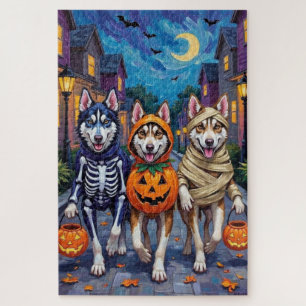 Puzzle Costume de Halloween pour un Husky Sibérien faisan