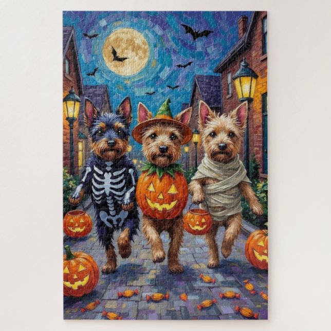 Puzzle Costume d'Halloween Cesky Terrier Trick-or-Treatin (Vertical)