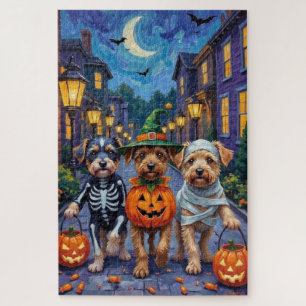 Puzzle Costumes d'Halloween pour chiens Lowchen allant ch