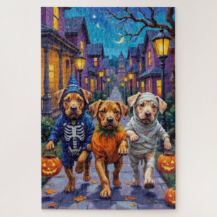 Puzzle Costumes d'Halloween pour chiens Shar Pei allant c