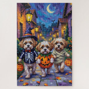 Puzzle Costumes d'Halloween pour chiens Shih Tzu allant c