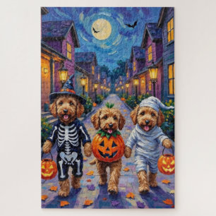 Puzzle Costumes d'Halloween pour Goldendoodle allant cher