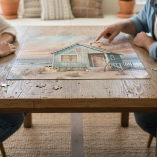Puzzle Cosy Coastal Cottal Beach House Aquarelle