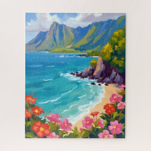 Puzzle Côte de Na Pali Kauai Hawaii Peinture de littoral