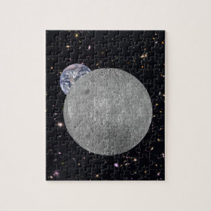 Puzzle Côté sombre ou lointain de la lune Ciel étoilé