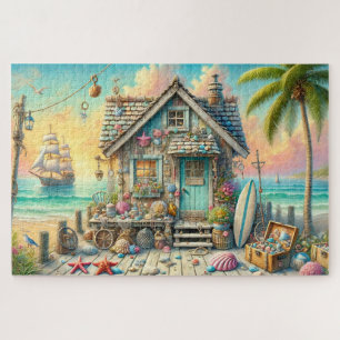 Puzzle Cottage Coquillages Cachette Côtière Navire Surf