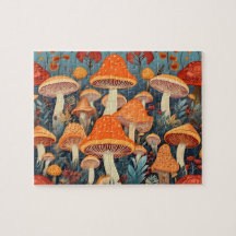 Cottagecore Champignons colorés