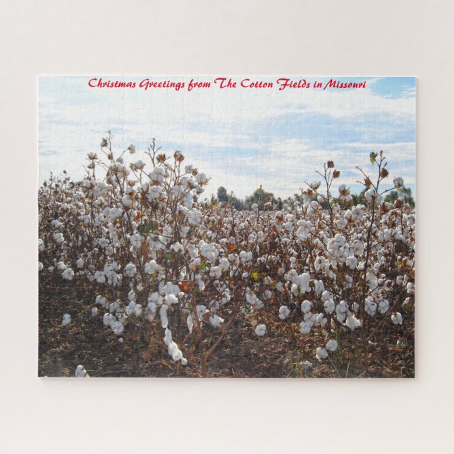 Puzzle Cotton Field Missouri.voeux de Noël (Horizontal)