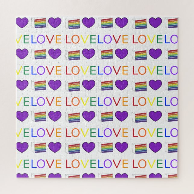 Puzzle Couche arc-en-ciel Coupe de gâteau LGBT Gay pride  (Vertical)