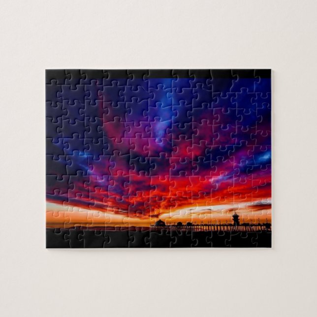 Puzzle Coucher de soleil à la jetée, Huntington Beach, CA (Horizontal)