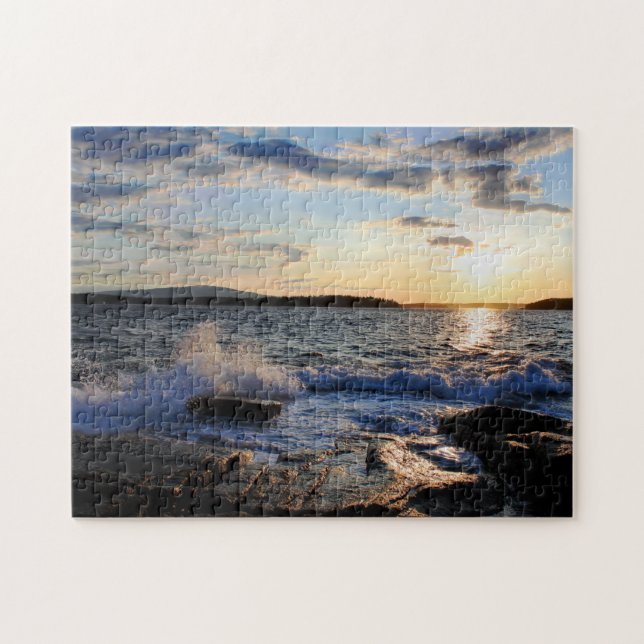 Puzzle 'Coucher de soleil à l'école' (Horizontal)