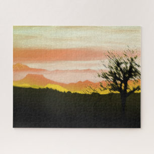 Puzzle Coucher de soleil dans les collines