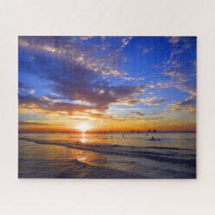 Puzzle coucher de soleil de la plage blanche de boracay