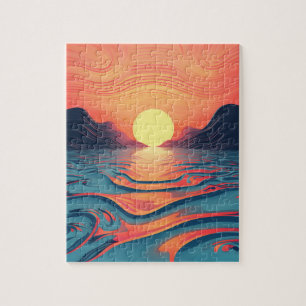 Puzzle coucher de soleil de steampunk