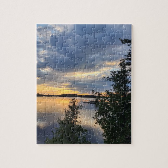 Puzzle Coucher de soleil des eaux limitrophes (Vertical)