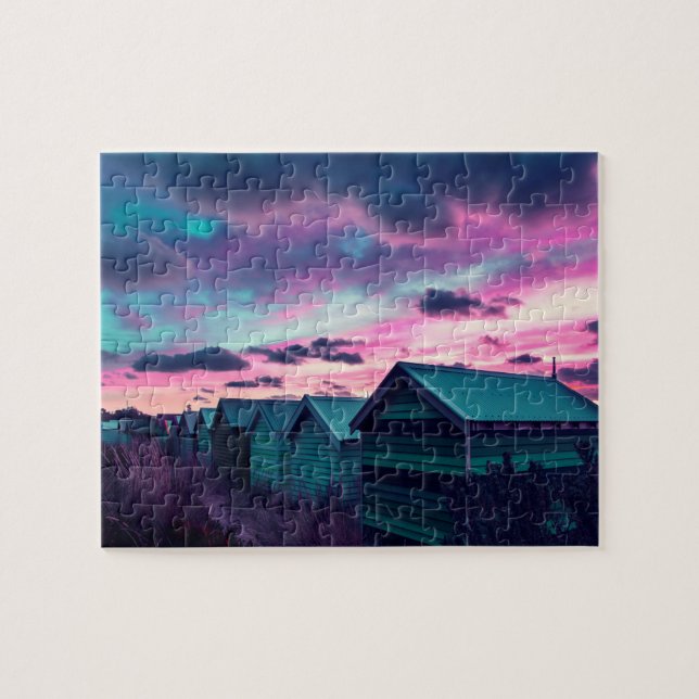 Puzzle Coucher de soleil rose (Horizontal)