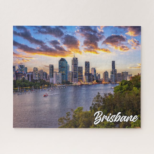 Puzzle Coucher de soleil sur Brisbane, Australie (Horizontal)