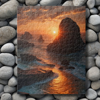 Puzzle Coucher de soleil sur la mer