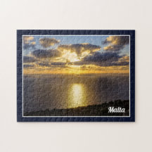 Coucher De Soleil Sur La Mer Méditerranée Sur L'Îl