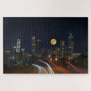 Puzzle Coucher de soleil sur la skyline d'Atlanta, Géorgi