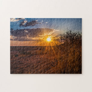 Puzzle Coucher de soleil sur le désert du Kalahari, Namib