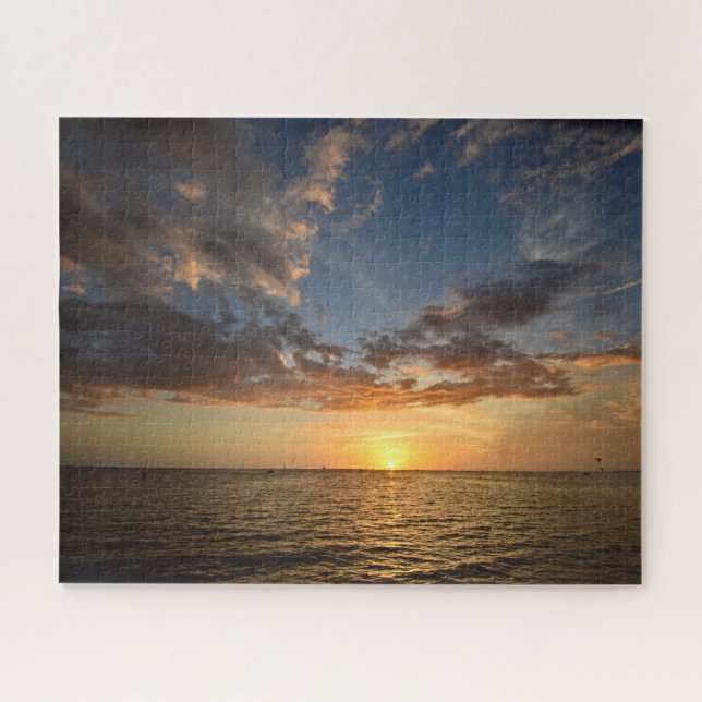 Puzzle Coucher de soleil sur l'eau - 16x20 - 520 pc (Horizontal)