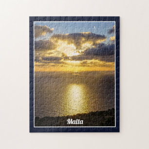 Puzzle Coucher de soleil sur l'île de la mer Méditerranée