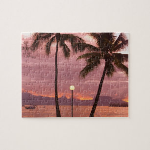 Puzzle Coucher de soleil sur Moorea depuis Sofitel Maeva