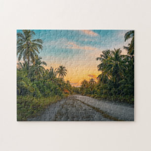 Puzzle Coucher de soleil sur Sandy Beach Path