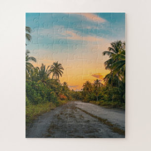 Puzzle Coucher de soleil sur Sandy Beach Path