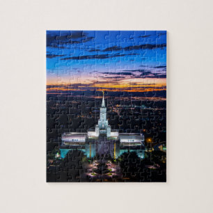 Puzzle Coucher du soleil abondant de temple mormon de Lds
