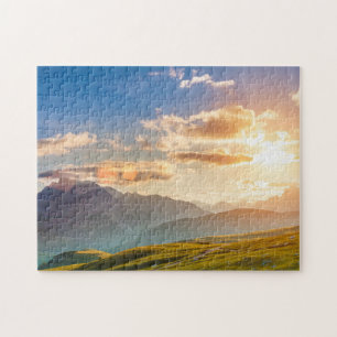 Puzzle Coucher du soleil dans les montagnes