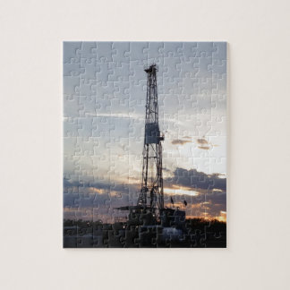Puzzle Coucher du soleil de plate-forme de forage