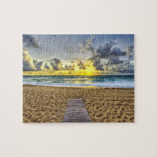 Puzzle Coucher du soleil de Puzzle-Océan de jeu