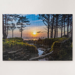 Puzzle Coucher du soleil sur la côte de l'Oregon au cap