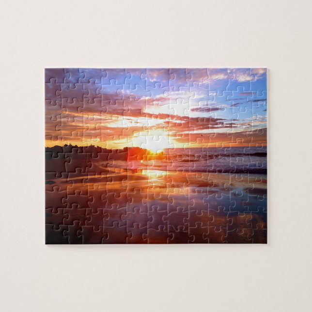 Puzzle Coucher du soleil sur les roches (Horizontal)