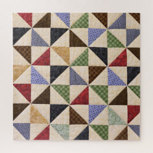 Puzzle Couette en Patchwork colorée : Texture de fleur.