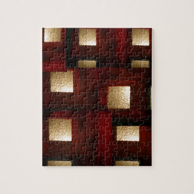 Puzzle Couleur Brown Abstraite or (Vertical)