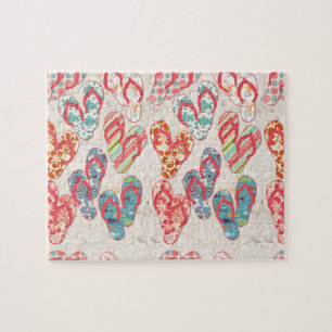 Puzzle Couleur et amusant flip flop été amusant!