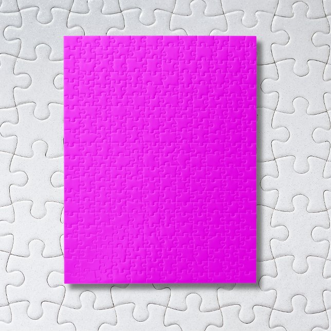 Puzzle Couleur solide Fuchsia | Classic Elegant (Créateur téléchargé)