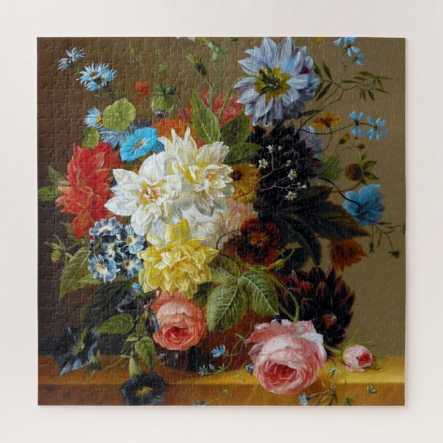 Puzzle Couleur Vintage Fleurs Vase Art Peinture (Vertical)