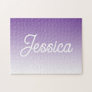 Puzzle Couleur violette ombrée (modifiable) et votre text